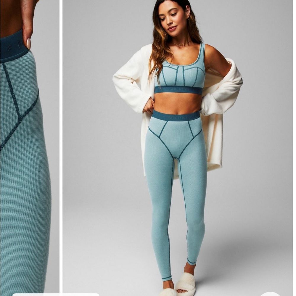 Fabletics Blue waffle legging